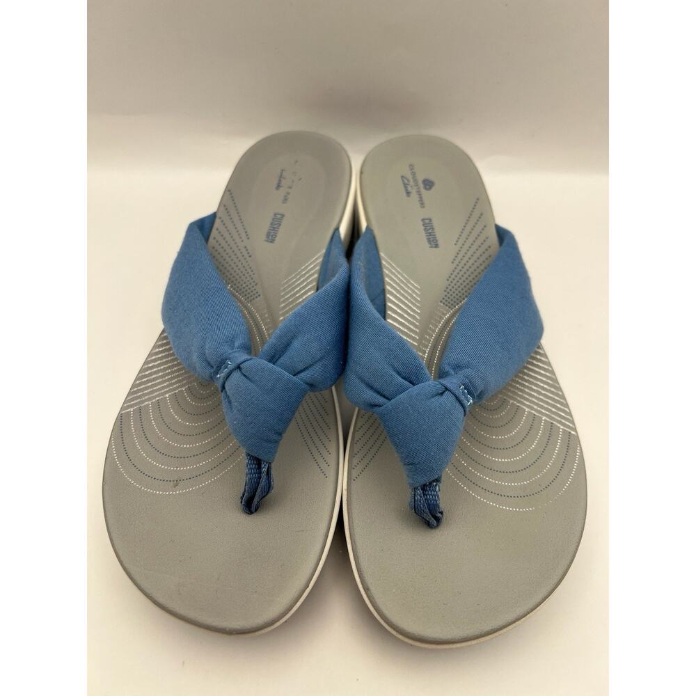 Clarks Arla Glison Blue Flip Flops Women Size 7 - Picture 6 of 9